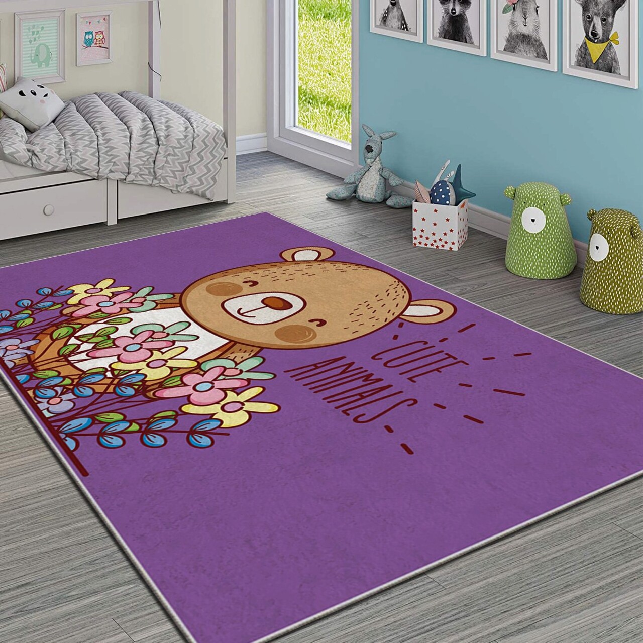 Covor pentru copii, Hmı Kdc-59, 180x280 cm, Multicolor - imagine 6